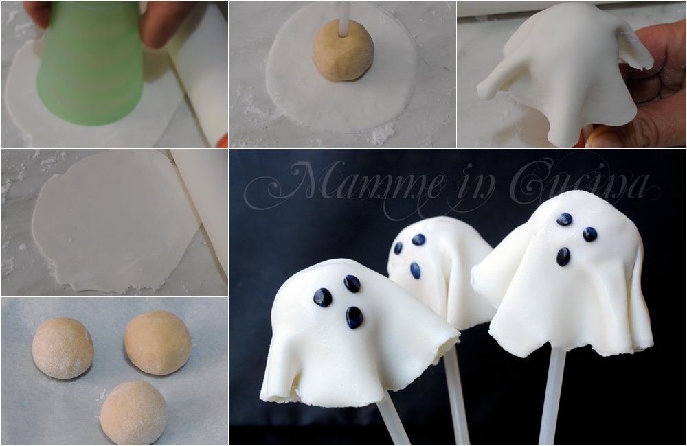 Cake pops fantasmini biscotti ricetta halloween per bambini mamme in cucina