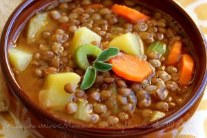 Zuppa lenticchie carote e patate