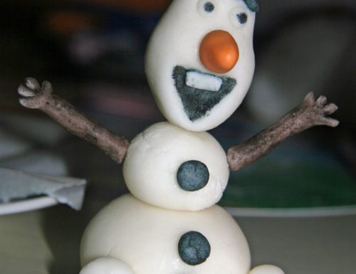Come fare Olaf di Frozen con la pasta di zucchero