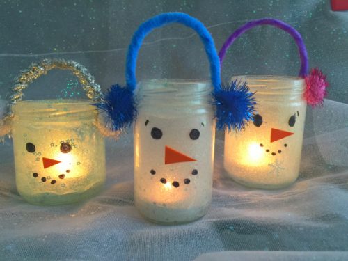 Lanterne di Natale – pupazzi di neve