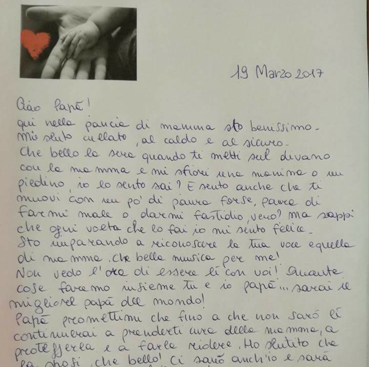 Lettera A Papa Mamma E Figlio