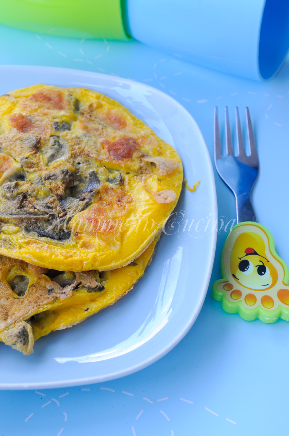 Frittatine con funghi e formaggio ricetta per bambini mamme in cucina