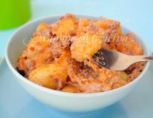 Gnocchi con carote ricotta e carne ricetta veloce